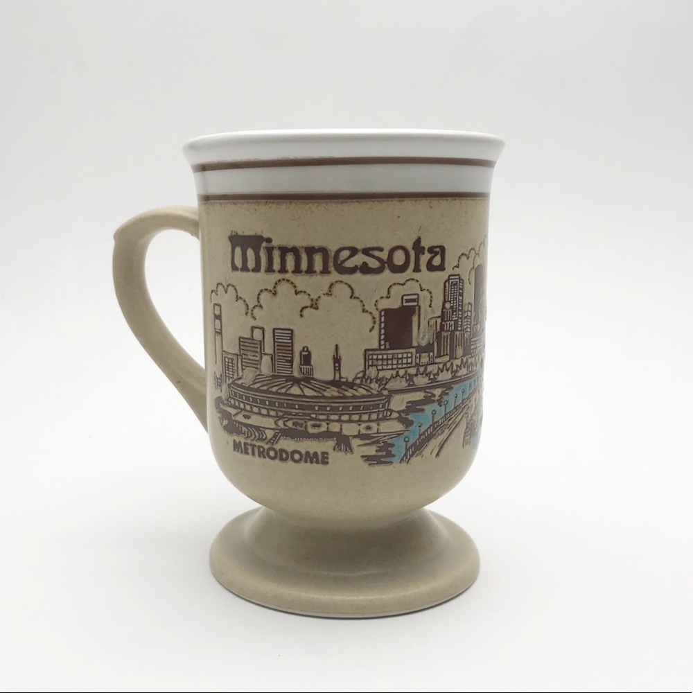 Vintage Minnesota Mug/ Stoneware/ Metrodome